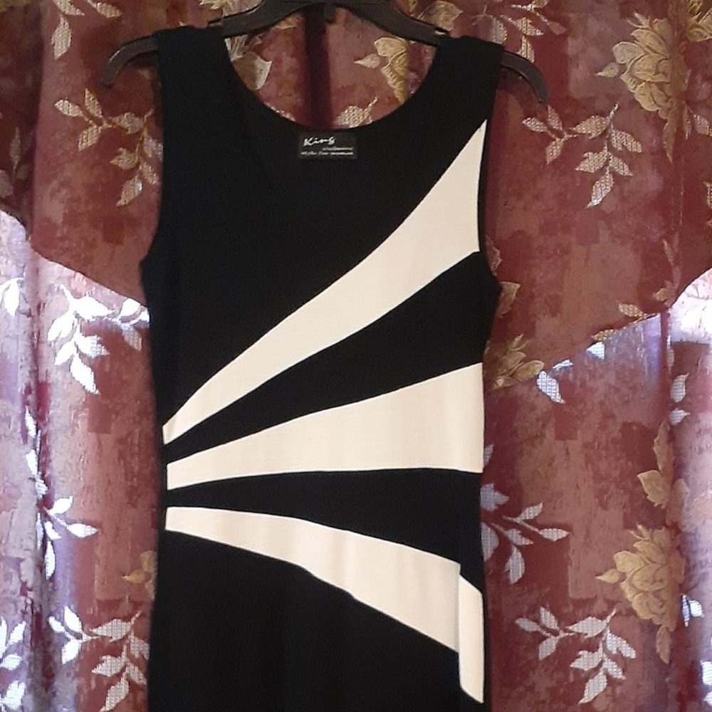 King Collection Black and White Mini Dress size M